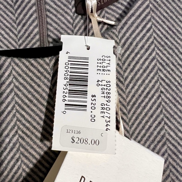 PESERICO Dress Made In Italy Size EU 46/US 10-12 New With Tags Long Sleeve Beige - Picture 8 of 8